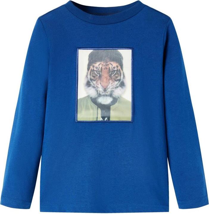 Immagine prodotto VidaXL Camicia a maniche lunghe per bambini blu scuro 116,Materiale: 100 (116)