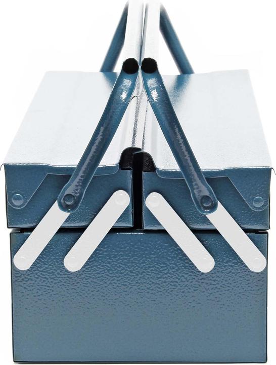 Actual product image Wiltec Tool Box with 3 Compartments Made of Cold Rolled Steel 420 x 200 x 160 mm