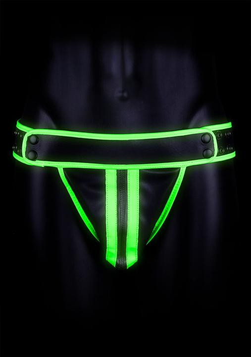 Actual product image Ouch! Striped Jock Strap - Glow in the Dark (S/M)