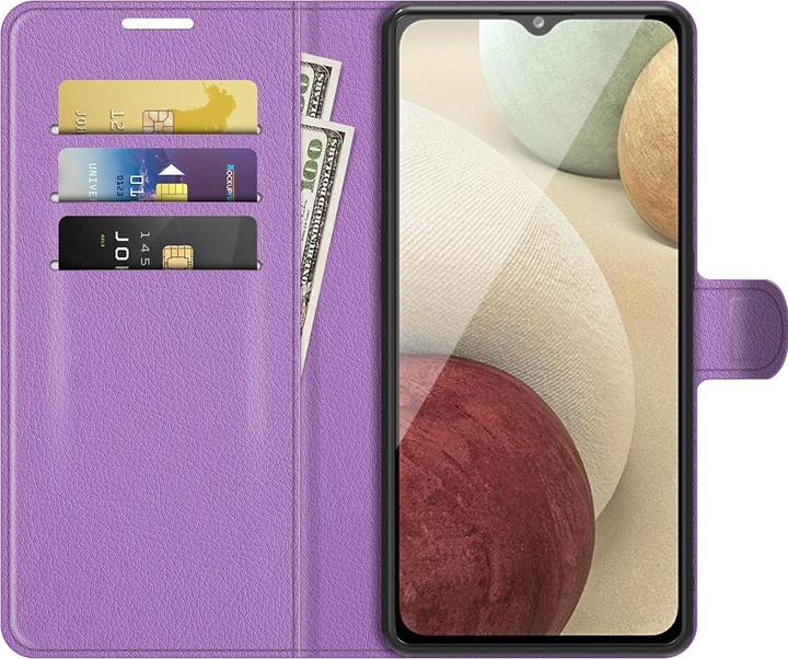 Actual product image Cover-Discount Galaxy A22 4G - leather case cover purple (Samsung Galaxy A22)