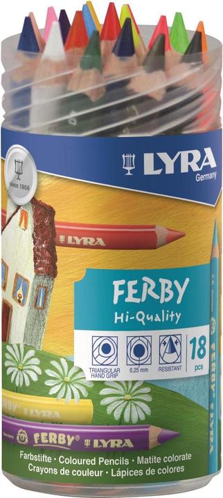 Image du produit Lyra Jeu de crayons de couleur FERBY (Multicolore, 18 x)