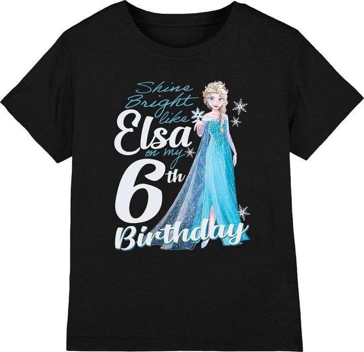 Immagine prodotto Disney Frozen Bright Like Elsa Maglietta 6° Compleanno Bambini (152, 158)