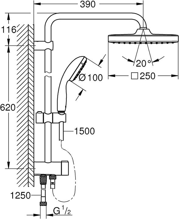Actual product image Grohe Vitalio Start System 250