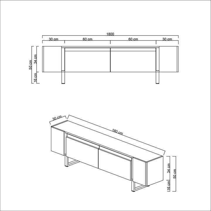 Actual product image Skye Decor Yildiz TV Stand (180 x 50 x 30 cm)