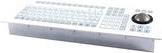 Actual product image Gett IndoDur foil-coated keyboard with aluminium trackball front panel with threaded bolts and (DE, Cable)