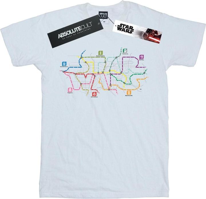 Immagine prodotto Star Wars Subway Map Logo Maglietta Uomo (XXL)