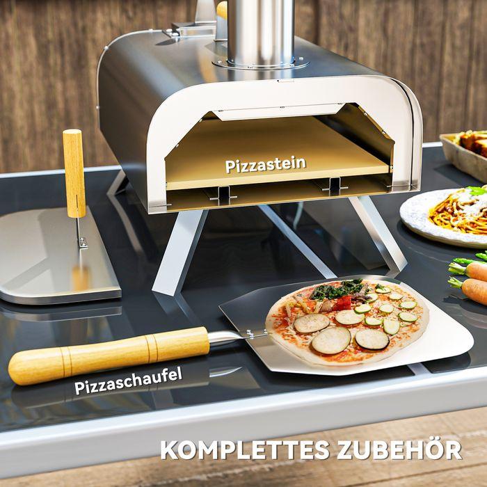 Actual product image Swisshandel24 Outdoor Pizzaofen Holzbefeuerter Pizza Ofen Edelstahl, Pizzastein (Pizza oven wood)