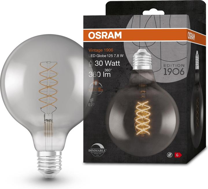 Produktbild Osram Vintage 1906 Led Classic Slim Filament Globe (E27, 7.80 W, 360 lm, 1 x, G)