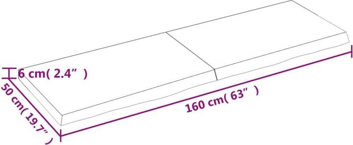 Immagine prodotto VidaXL Oak Nature (160 x 50 x 6 cm)