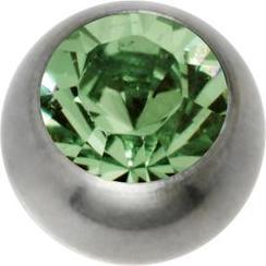 Actual product image Bijouteria 1.2mm Titanium piercing part (Crystal, Titanium)