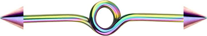 Image du produit Star Piercing Barbell couleur boucle avec deux cones (Acier chirurgical 316L, sans laiton)
