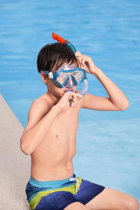 Immagine prodotto Bestway Set da sub per bambini con maschera, pinne e tubo rossi, 25046
