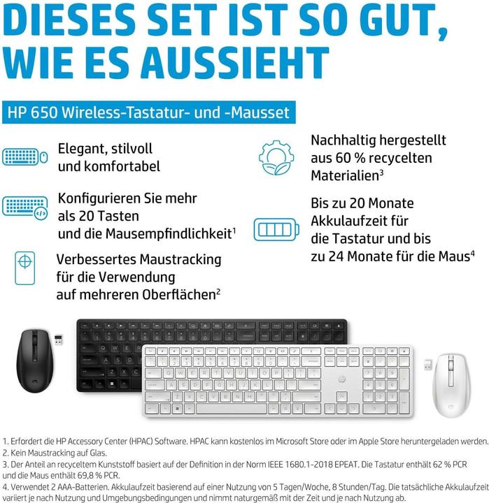 Actual product image HP 450 Keyboard (CH, Cable)