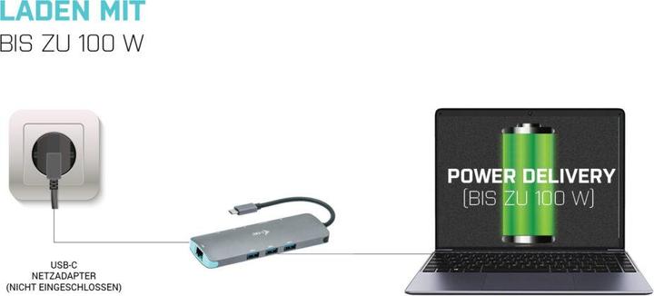 Actual product image i-tec USB-C Nano Dock (USB-C, 3 Ports)