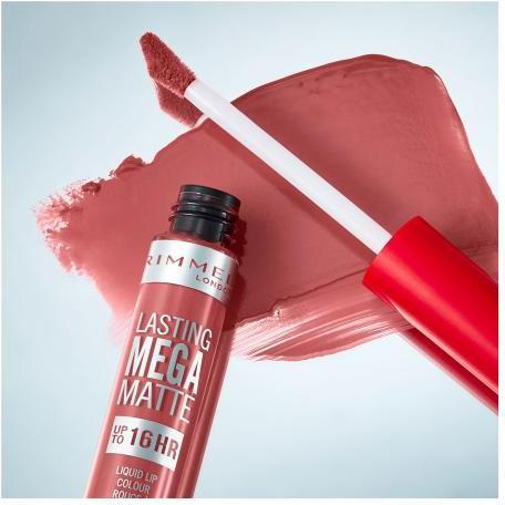 Actual product image Rimmel London Lasting Mega Matte Liquid Lip Colour (210 Rose & Shine)