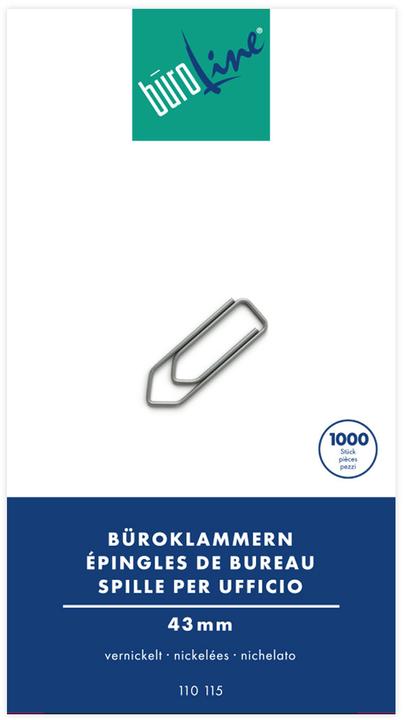 Immagine prodotto BüroLine Graffette taglia 2, 43mm (1000 x)