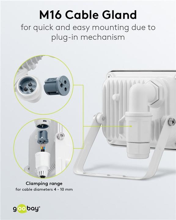Actual product image Goobay LED outdoor spotlight, 10 W (853 lm, IP65)