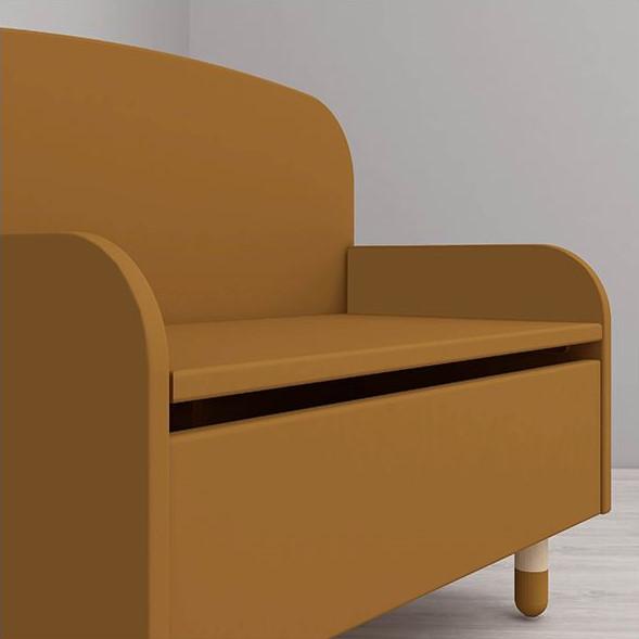 Produktbild Flexa Sitzbank mit Stauraum Dots Senf (Kinderbank)