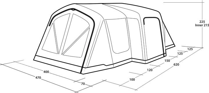 Immagine prodotto Outwell Montana 6 Air (Tenda a tunnel, 28.50 kg, 6 persone)