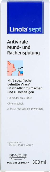 Actual product image Dr. Wolff Linola Sept Mouth & Mouthwash, 300 ml SUS (300 ml, Mouthwash)