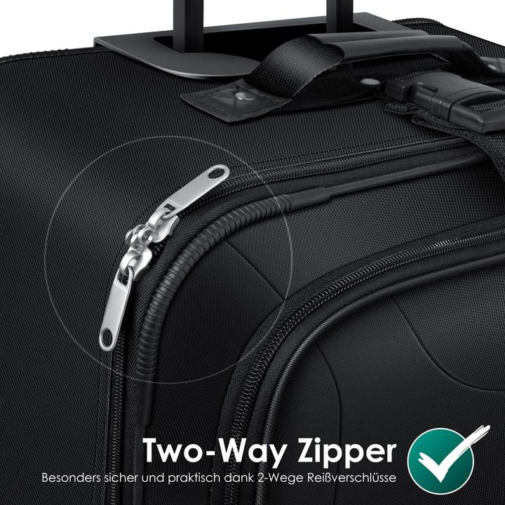 Image du produit Kesser Set de valises (60 l, Bagage à main (jusqu'à 50l), M (50 - 90l), L (90 - 115l))