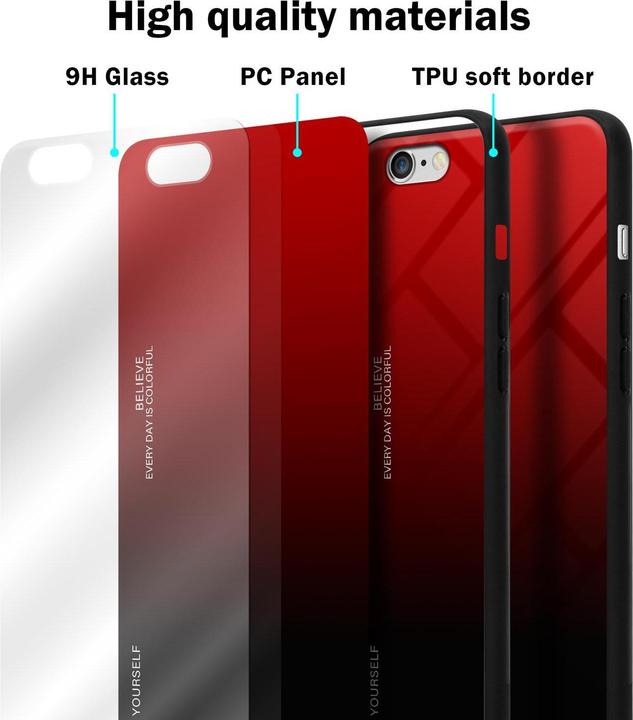 Productafbeelding Cadorabo TPU 2 kleuren glasdekking (Apple iPhone 6)