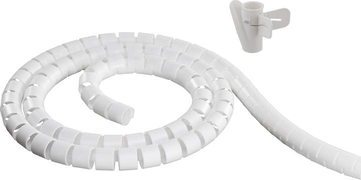 Actual product image Deltaco LDR05 cable organiser Desk/Wall Cable flex tube White 1 pc(s) (Cable hole, 1000 cm)