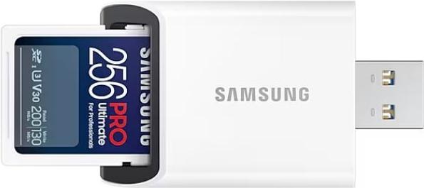 Immagine prodotto Samsung PRO Ultimate con lettore di schede USB (256 GB, SDXC, U3, UHS-I)