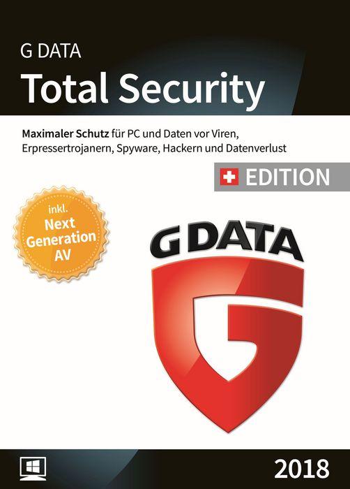 Actual product image G Data Total Security 2018 Swiss Edition (3 User, 12 months)