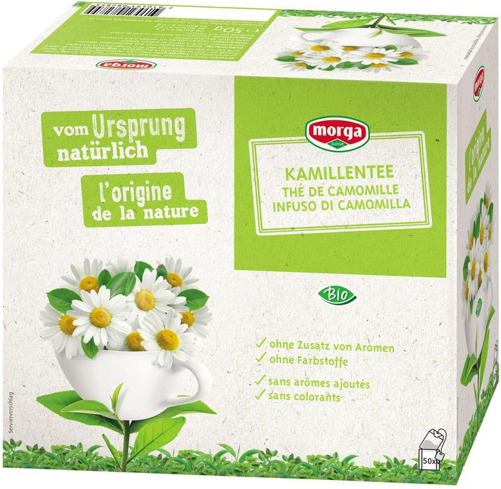 Image du produit Morga Sachets de thé à la camomille bio 50 pièces (140 g)