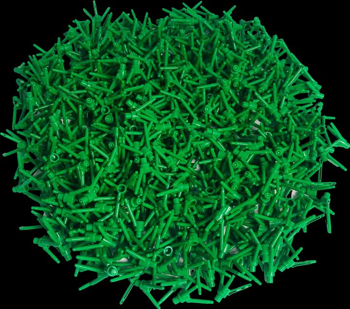 Produktbild LEGO Blumenunterteil Grün - Pflanze Blätter Pflanzenblatt Blume Stiel Green 3741 - 100x (3741, LEGO Zubehör)
