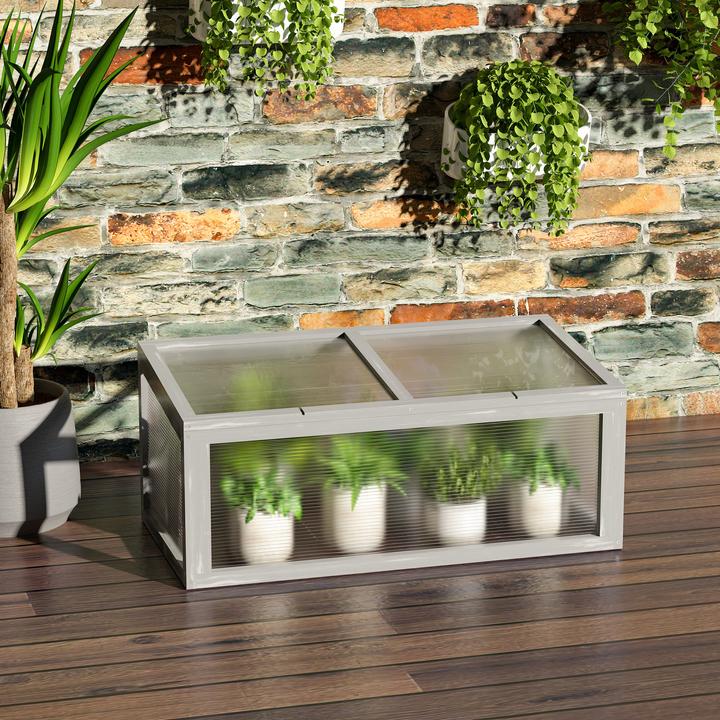 Actual product image Outsunny Cold Frame with Wooden Frame