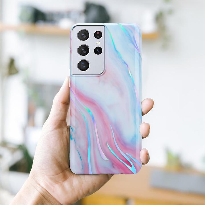 Actual product image Cadorabo IMD TPU Colorful Marble Cover (Samsung Galaxy S21 Ultra)