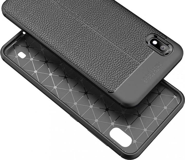 Actual product image Screenguard Samsung Galaxy A10 Case Leather Design TPU Cover (Samsung Galaxy A10)