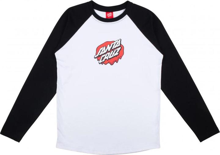 Santa Cruz Youth Melting Dot Baseball Top Longsleeve (12, 13, 14)
