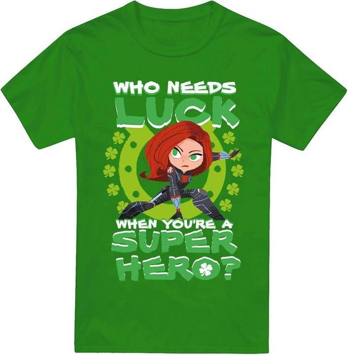 Actual product image Mens St Patrick's Day Lucky Superhero St Patricks Day T-Shirt (S)