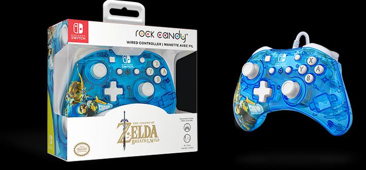 Actual product image PDP Rock Candy Wired Controller: Berry Brave Link (Switch OLED, Switch Lite, Switch)