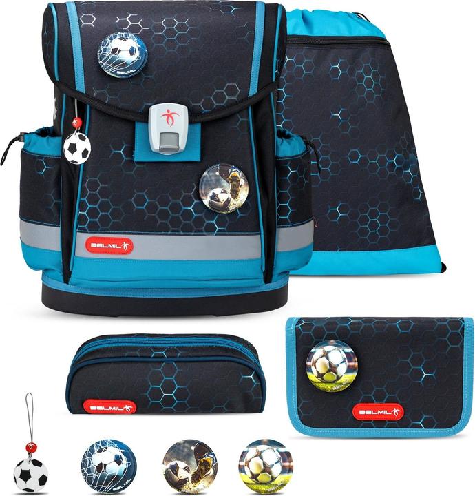 Belmil CLASSY Plus Schulrucksack-Set Kick the Ball (19 l)