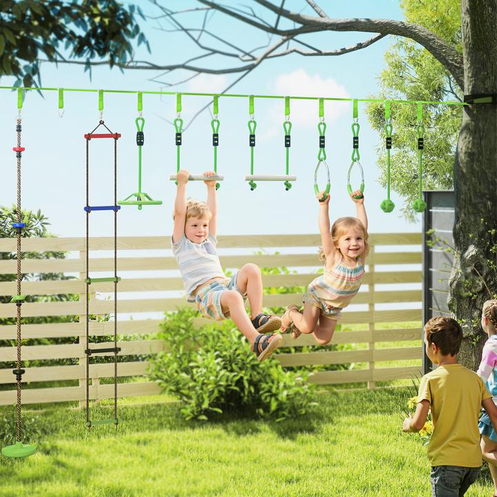 Actual product image Aiyaplay Kinder-Kletterseil-Set Kunststoff, Polyester Grün