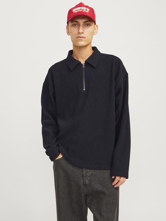Produktbild Jack & Jones Jorrick Plisse Sweat Zip Split Polo Ln (L)
