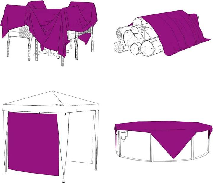 Image du produit VidaXL Bâche transparente avec oeillets 4x4 m polyéthylène bâche transparente (400 x 400 cm)