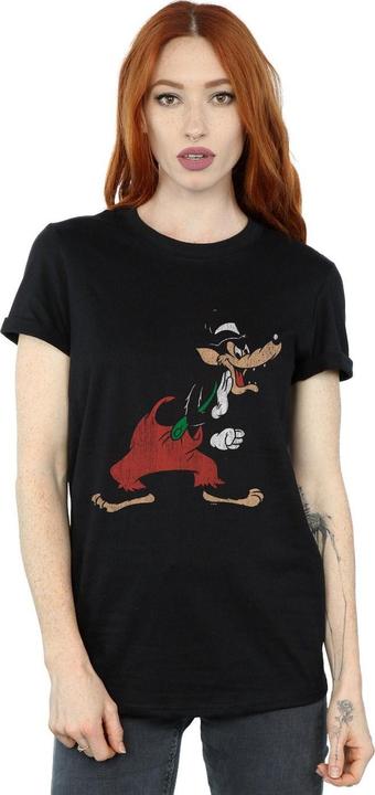 Actual product image Disney Womens/Ladies Three Little Pigs Big Bad Wolf Cotton Boyfriend T-Shirt (S)
