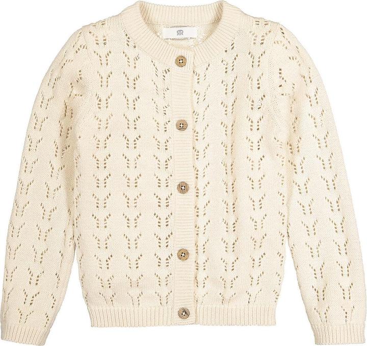 La Redoute Collections Strickjacke mit Knopfverschluss und Ajourmuster