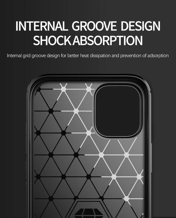 Actual product image Cadorabo TPU Ultra Slim carbon stainless steel Combi Cover (Apple iPhone 12, Realme 12 Pro+)