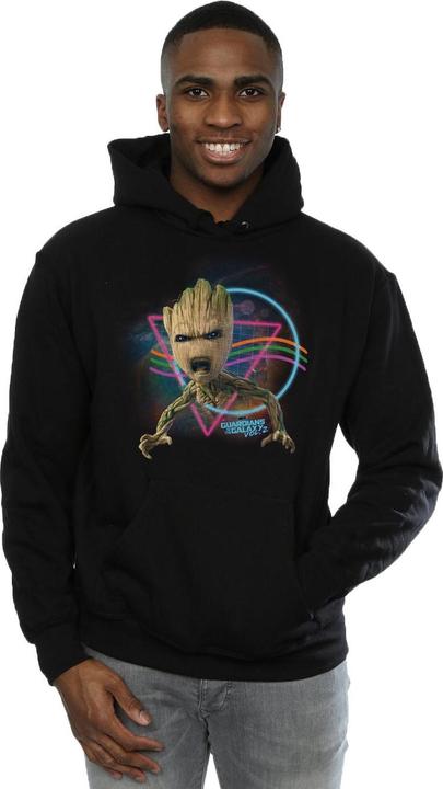 Actual product image Mens Guardians Of The Galaxy Neon Groot Hoodie (XXL)