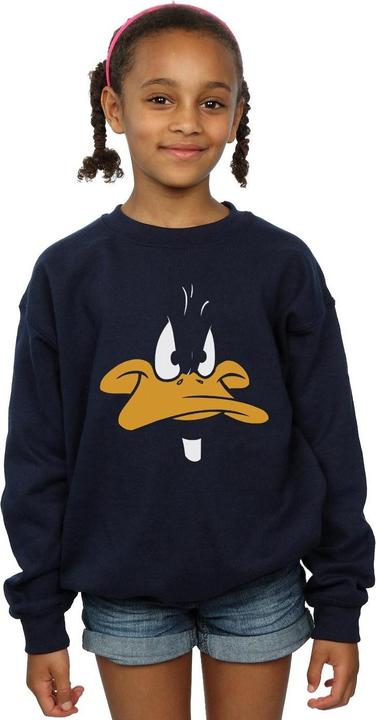 Actual product image Looney Tunes Girls Daffy Duck Big Face Sweatshirt (140, 146)