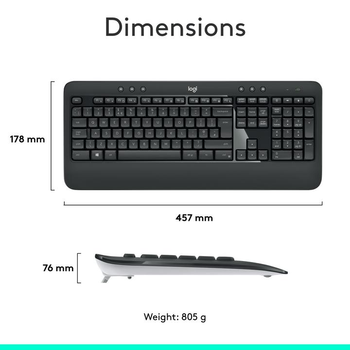 Produktbild Logitech MK540 Advanced (CH, Kabellos)