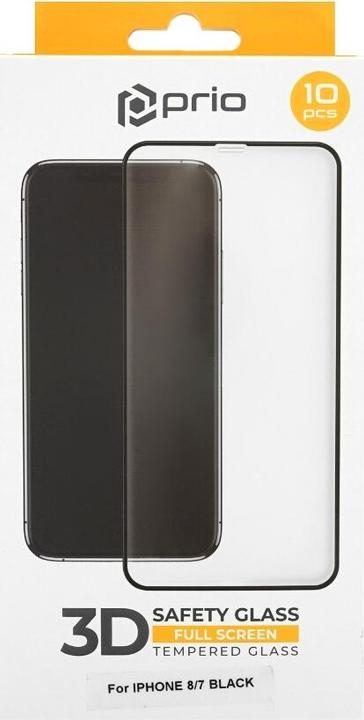 Actual product image prio 10x 3D screen protector glass for iPhone 8/7 black (10 Piece, Apple iPhone 8, Apple iPhone 7)