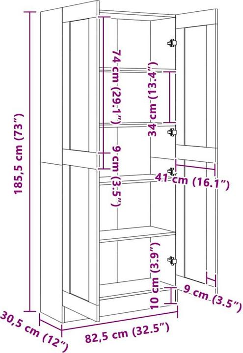 Actual product image VidaXL Gilvarry (82.5 x 30.5 x 185.5 cm)