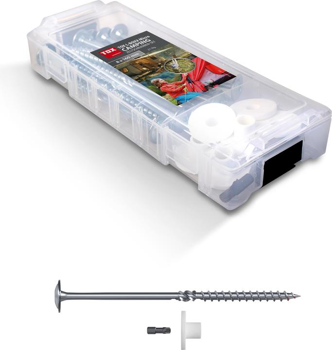 Produktbild Tox L-Boxx Micro Camping Zeltschrauben-Set 8x160 mm (21 Stk.) (21 Schrauben pro Stück)